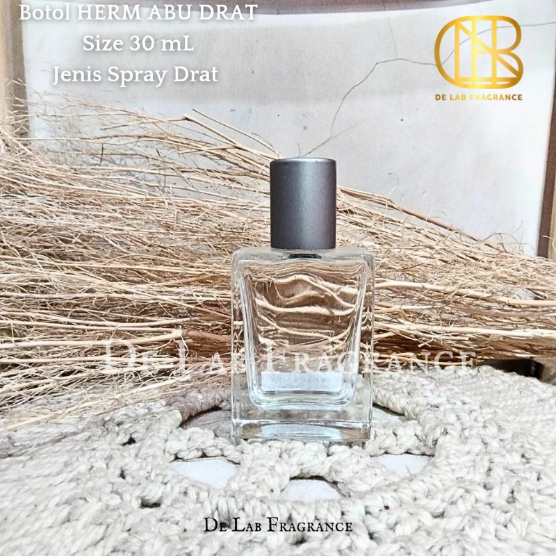 botol parfum hrm*se 30 ml abu drat / botol parfum kotak 30 ml/ botol parfum isi ulang/ botol parfum 