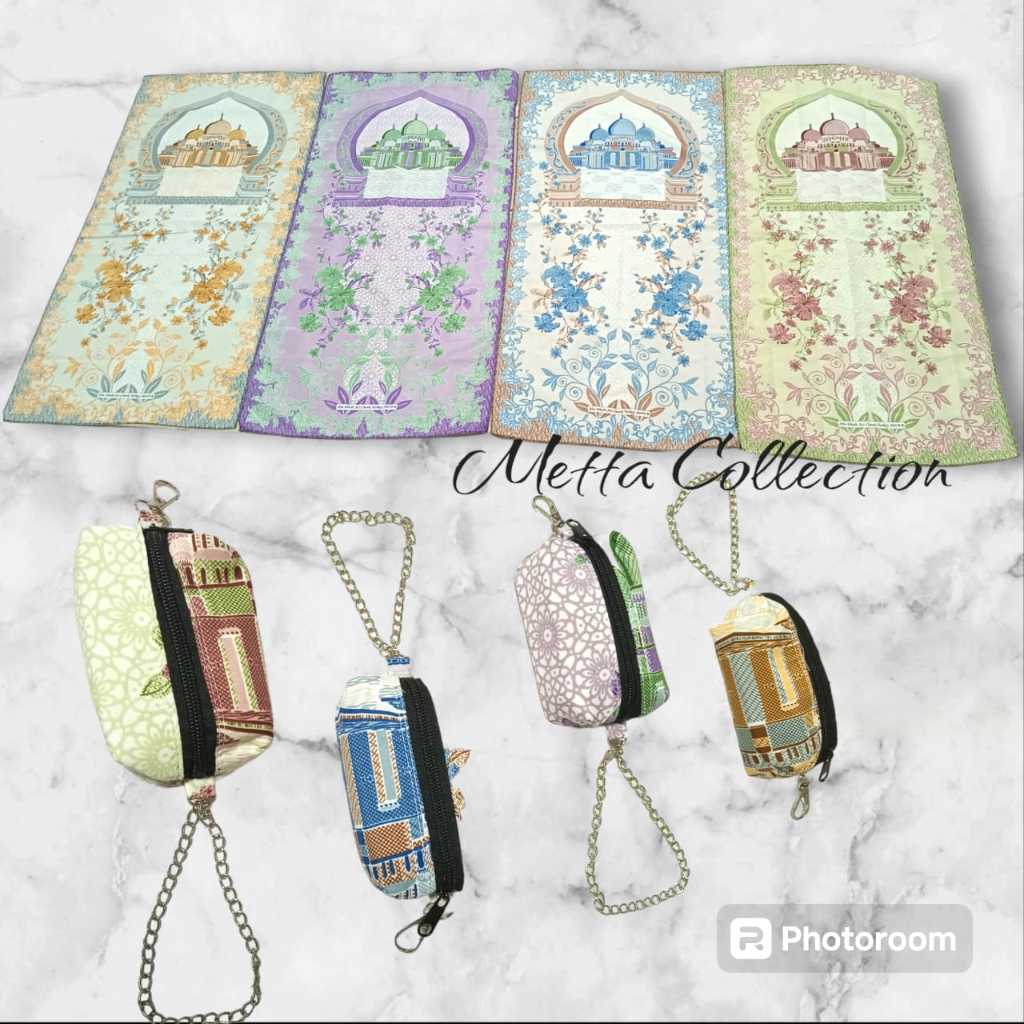 Sajadah Travel Tipis Tas Sleting Rantai Murah Premium