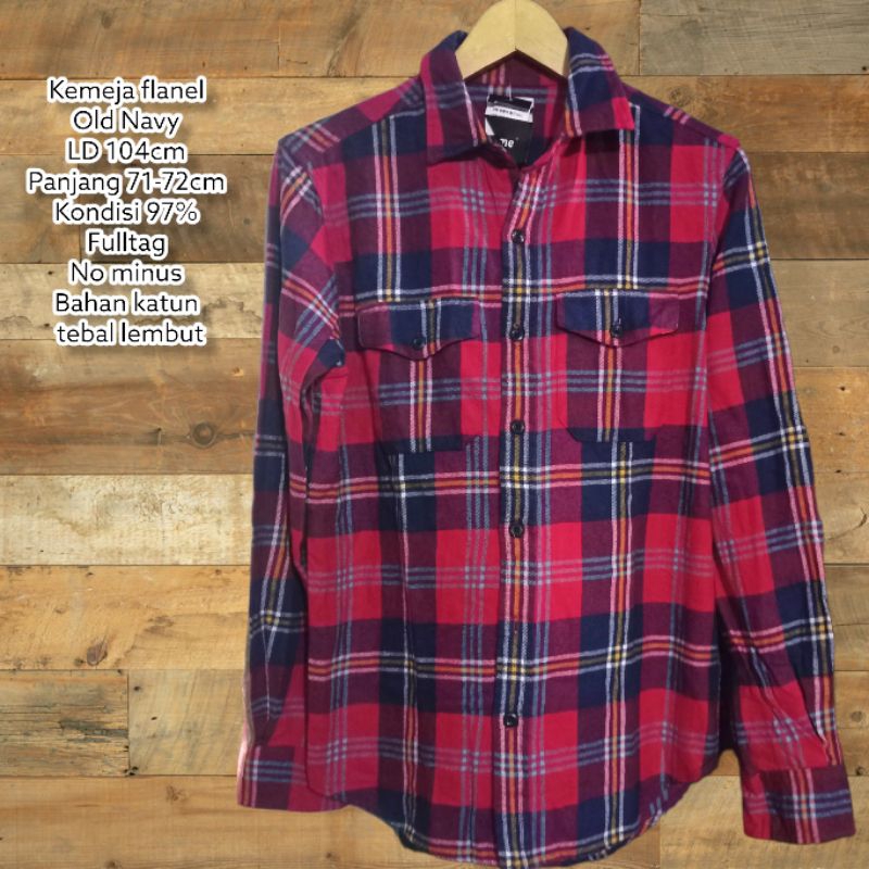 Kemeja flanel Old Navy legit