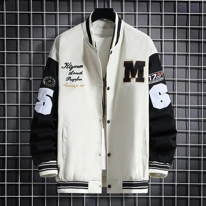 M 56 Jaket Baseball Varsity Unisex Pria/Wanita