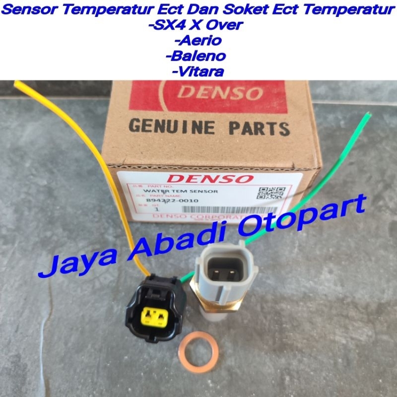Sensor Ect Temperatur Dan Soket Ect Suzuki SX4 X Over Baleno Aerio Vitara Denso