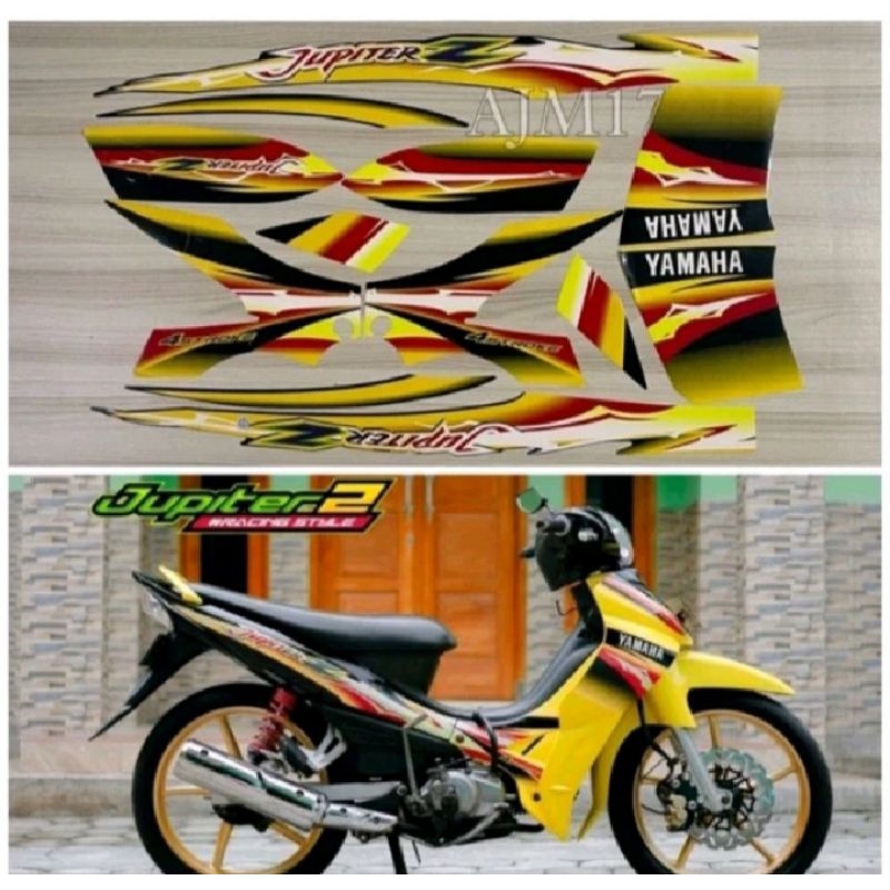 Striping Fullset Jupiter Z 2004 Hitam Kuning