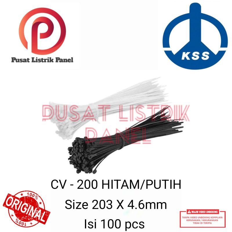 kabel ties cv-200 /203 cm ties kabel kss putih hitam