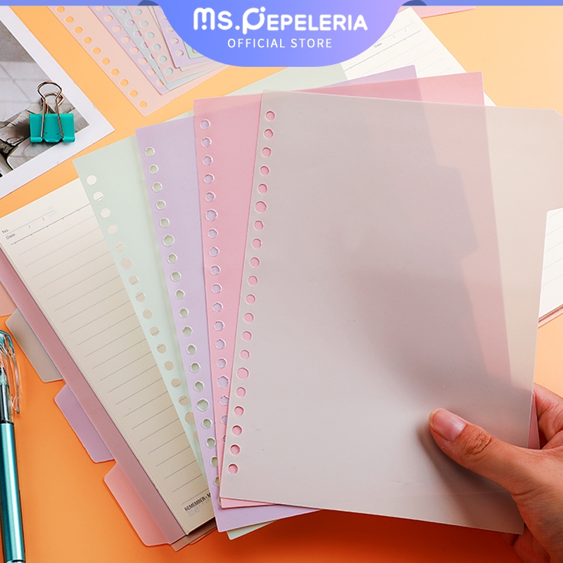 

Pembatas loose leaf/Divider A5-B5/Pembatas Binder Warna Pastel-Ms.Pepeleria