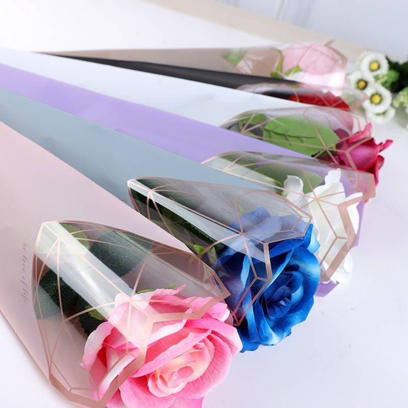

PLASTIK WRAPPING BUKET BUNGA SATU TANGKAI ROSE SINGLE