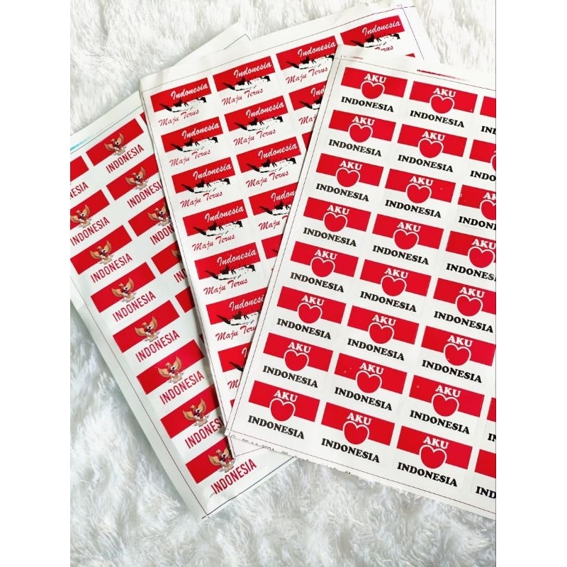 

⭐DIERS⭐ (1 PCS / 1 BUAH) STICKER PIPI MERAH PUTIH KEMERDEKAAN RI / STIKER PIPI MERAH PUTIH