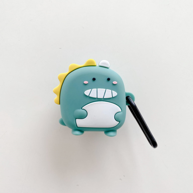 Case WM02 Baseus Encok Earphone Silikon Karakter Kartun WM02 Kode 05 - Dino Hijau