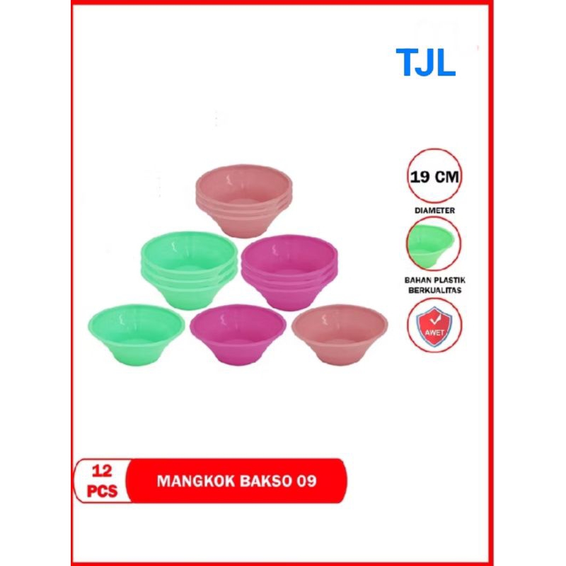 Mangkok Bakso Mangkok Plastik Lusinan / Mangkok Kuah Tahan Panas
