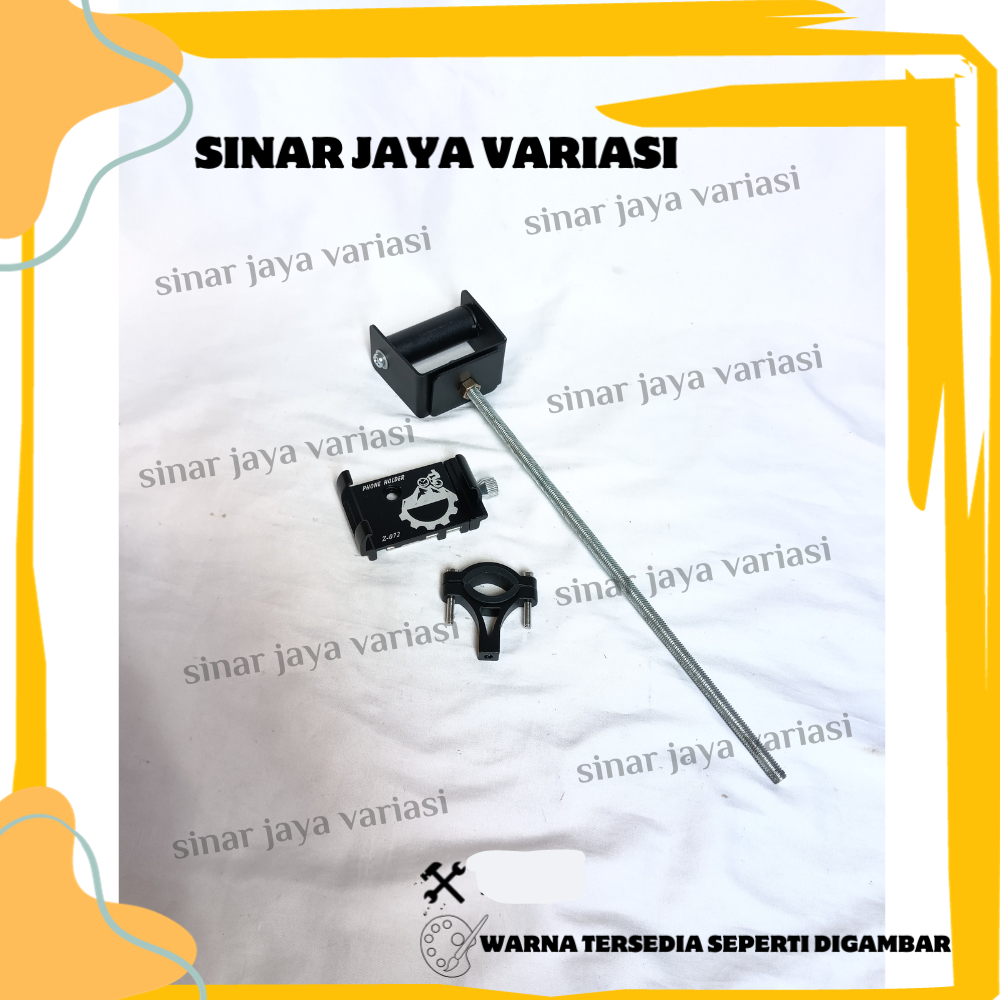 PAKET HOLDER GPS HP GSX CBR NINJA ZX25R PHONE HOLDER ALUMUNIUM Z072 STANG MOTOR BRAKET BRACKET BREKE