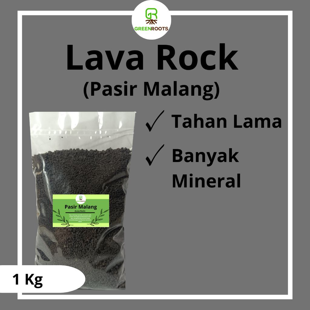 Green Roots - Pasir Malang Lava Rock 1000 gr Media Tanam