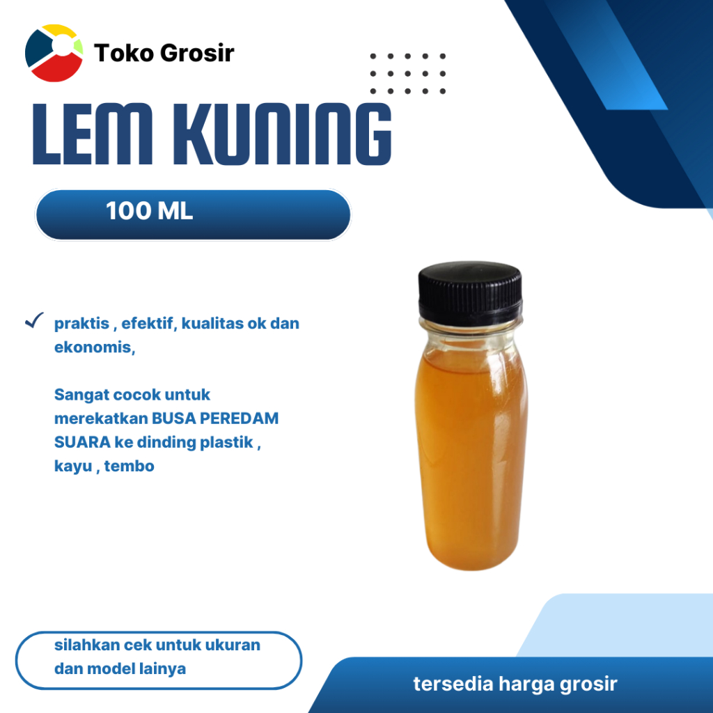 

Lem Cair Serbaguna - Lem kuning - Lem Aibon - Lem Perekat Busa