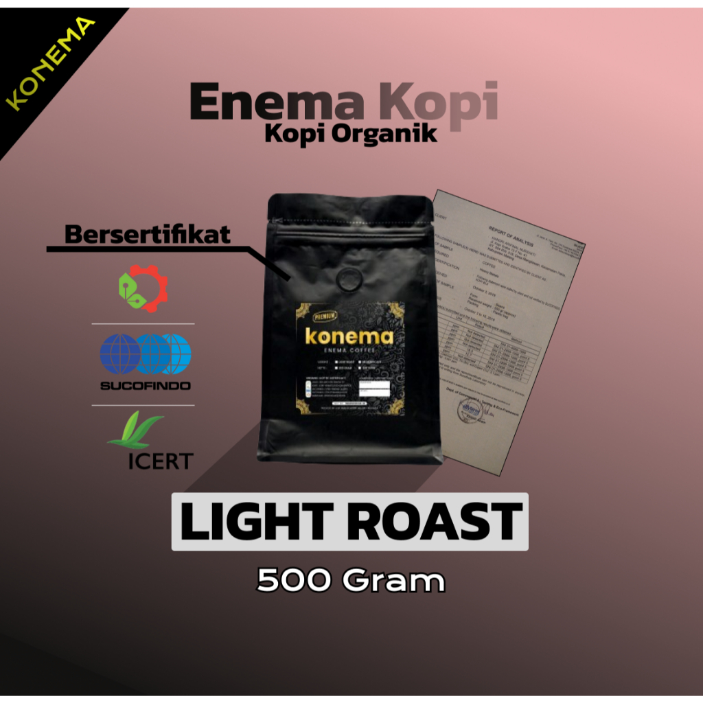 

KONEMA PREMIUM KOPI ENEMA 500 Gram BERSERTIFIKAT