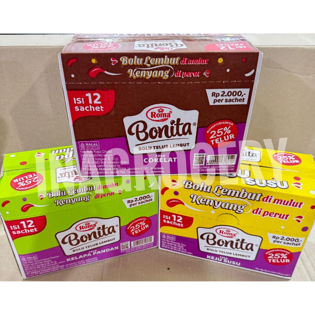 

ROMA BONITA BOLU TELUR ISI 12PCS