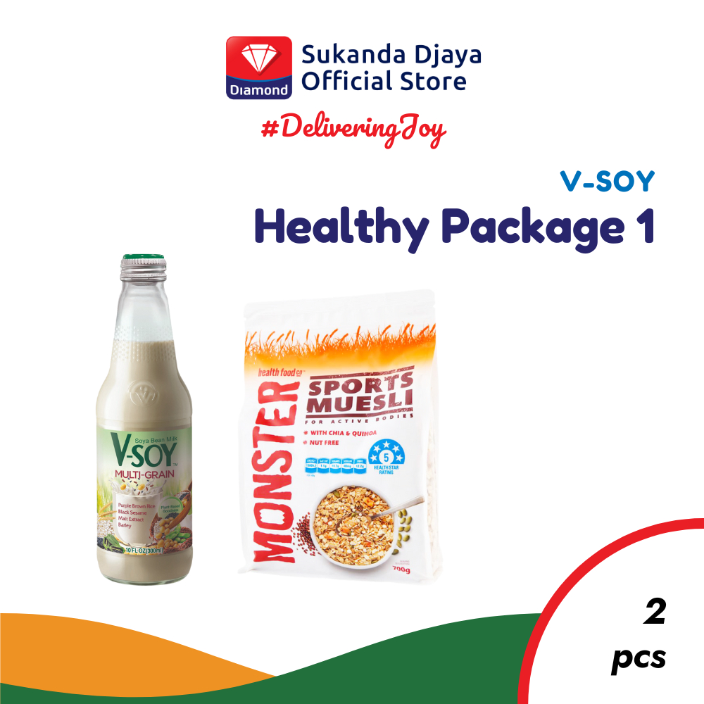 

V-Soy Multi Grain 300 ml + Monster Muesli Sport 700 gr Healthy Package 1