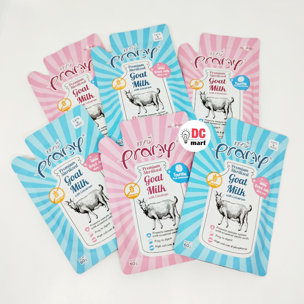Pramy Premium Sterillized Goat Milk with Colostrum 60 Gr / Susu Hewan