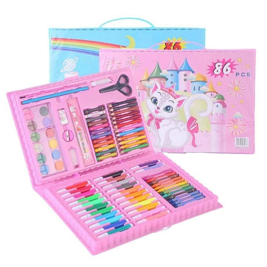 

Crayon Set Pensil Warna Cair Songket Karakter Isi 86 dengan Kuas dan Cat Air