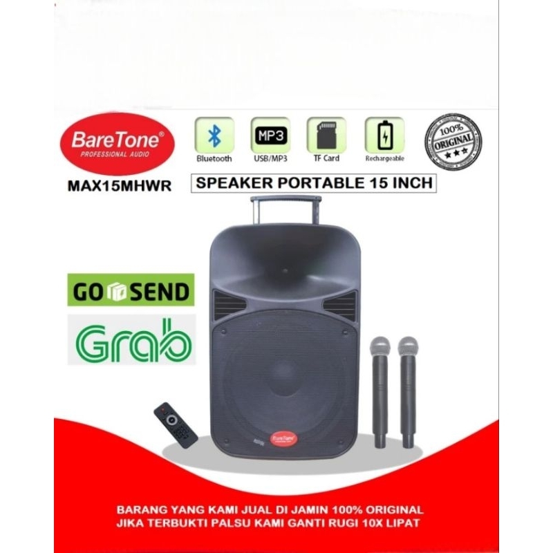 speaker aktip portable BARETONE MAX15 MHWR 15IN