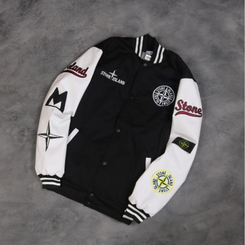 VARSITY JACKET BOMBER STONE ISLAND FULLTAG & LABEL VARSITY JAKET SWEATER HOODIE STONE ISLAND