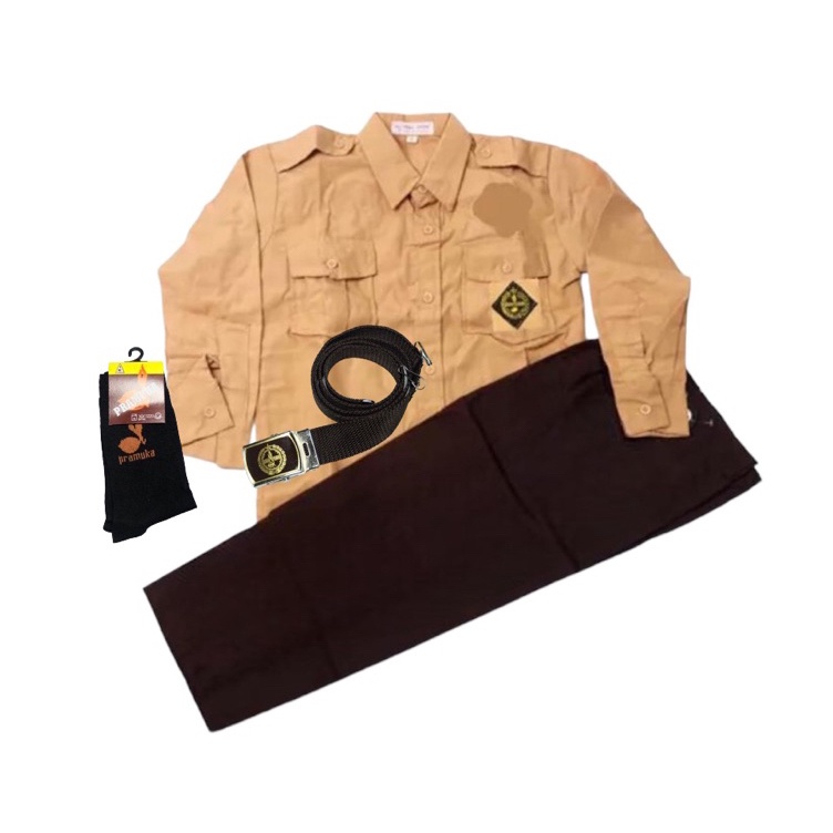 

KODE Y85A Setelan Super Lengkap Pramuka LAKI BAJU PANJANG CELANA PANJANG Seragam Sekolah SD Cowok