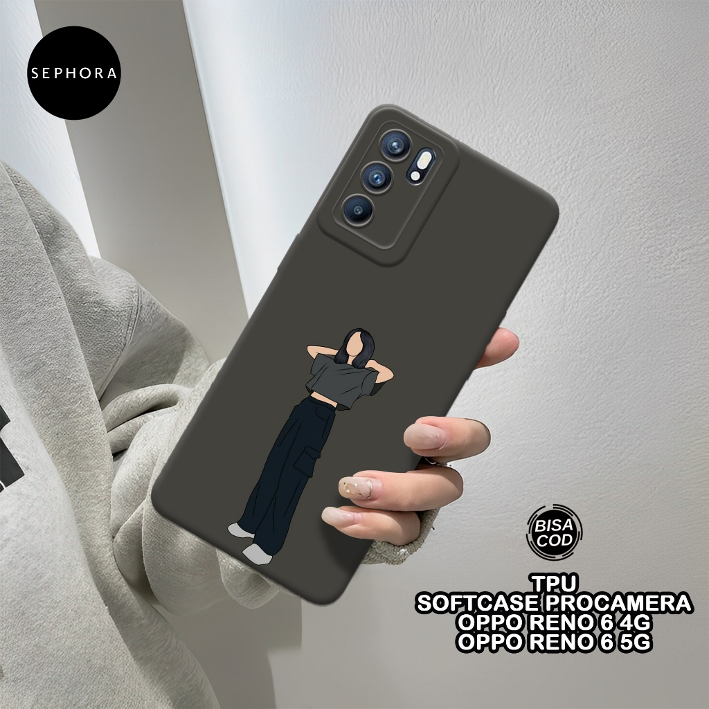 Softcase Oppo Reno 6 Terbaru - Fashion Case Cewe - Case Oppo Reno 6 - Case Pro Camera - Casing Oppo 