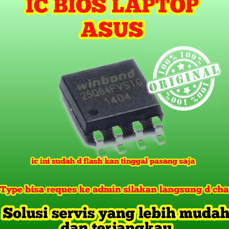ic bios laptop merk asus siap pakai
