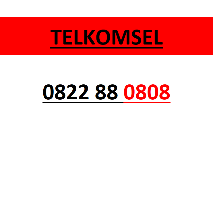Nomor cantik telkomsel simpati seri abab 0808 murah lengkap w60000
