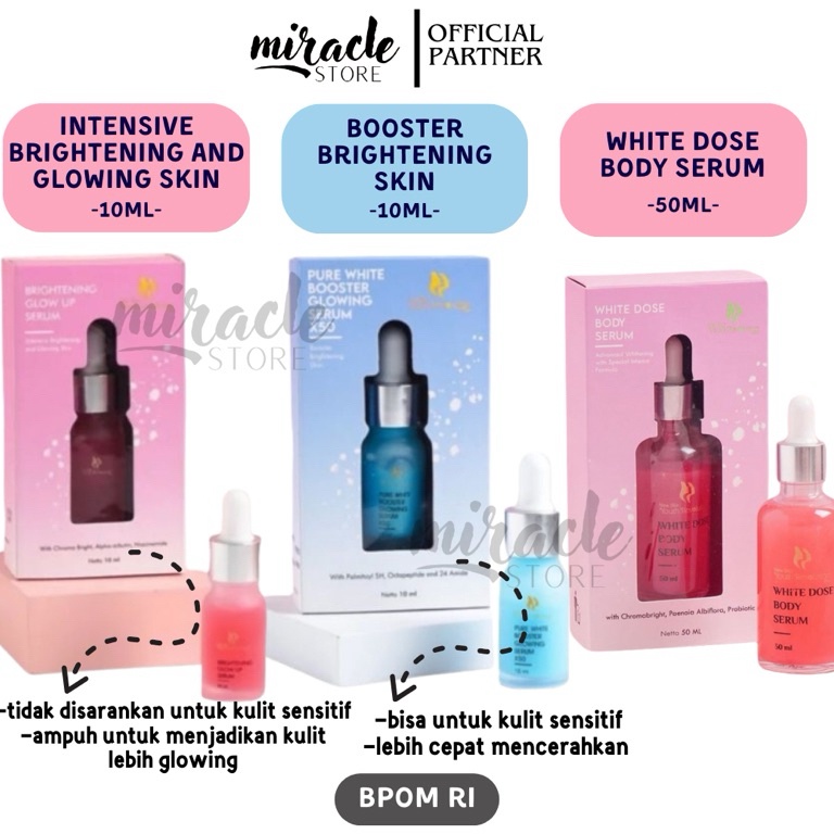 BRIGHTENING GLOW UP SERUM PINK  PURE WHITE BOOSTER GLOWING NSY NEW SKIN YOUTH REVOLUTION BY HOUSE OF