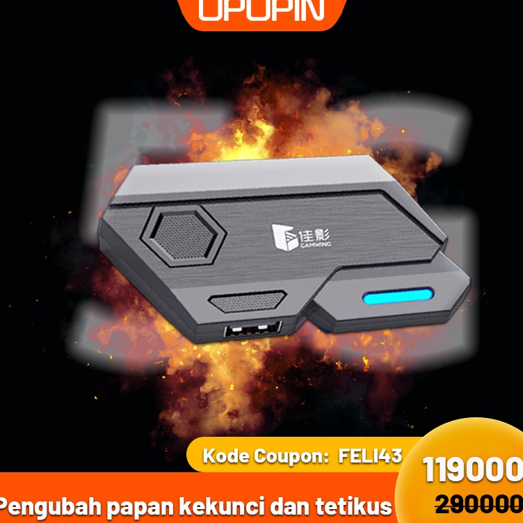 INDO Converter MIPRO Mouse Keyboard Wireless Bluetooth Android HP Tablet PUBG FreeFire f L4N4