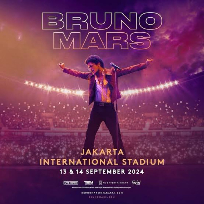TIKET KONSER BRUNO MARS 13 SEPT FESTIVAL A
