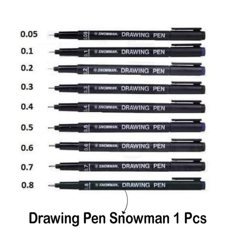 

Drawing Pen Snowman 01 02 03 04 05 06 07 08 / Snowman Drawing Pen 700 / Pulpen Gambar Snowman 700