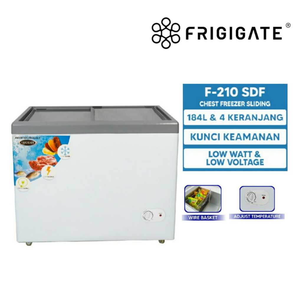 CHEST FREEZER FRIGIGATE CF210 SDF FREEZER SLIDING FLAT 200 LITER