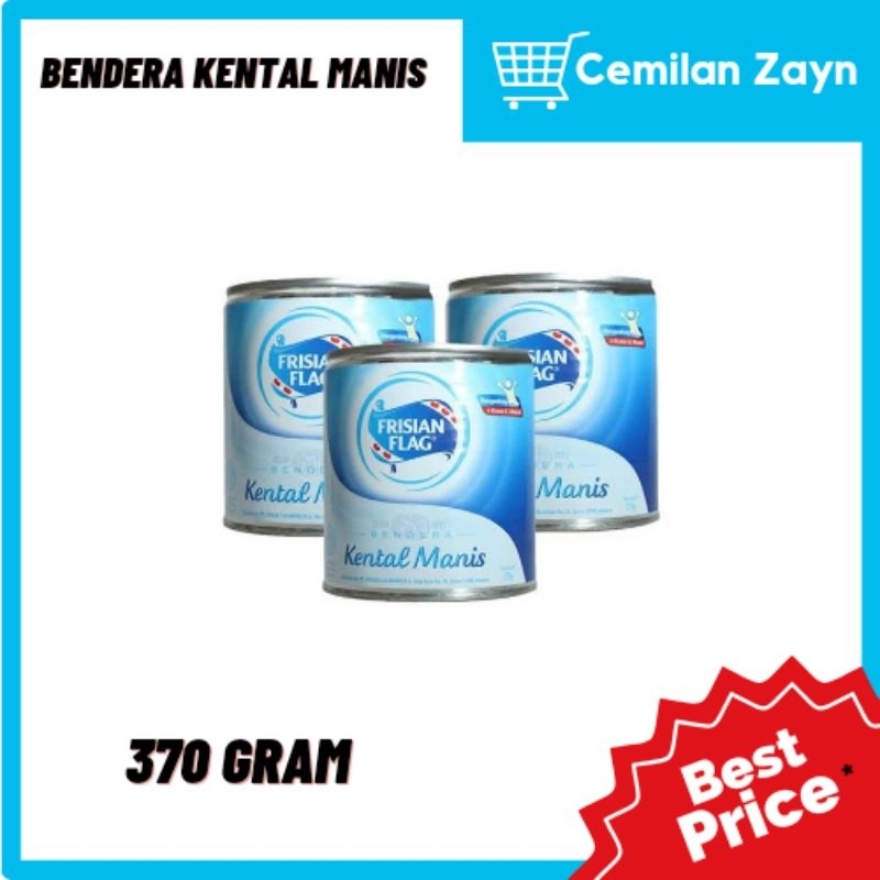 

susu kental manis bendera rasa vanila kemasan kaleng 370 gr