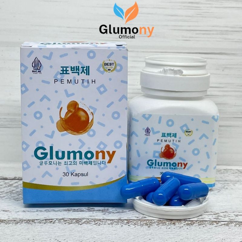 GLUMONY KAPSUL WHITENING KOREA | PEMUTIH KULIT BADAN ASLI AMPUH ISI 30 KAPSUL