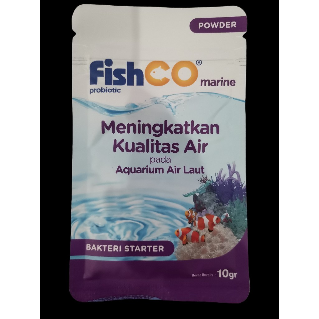 FISHCO Aquarium Air Laut Probiotik Marine - Bakteri Starter 10gr