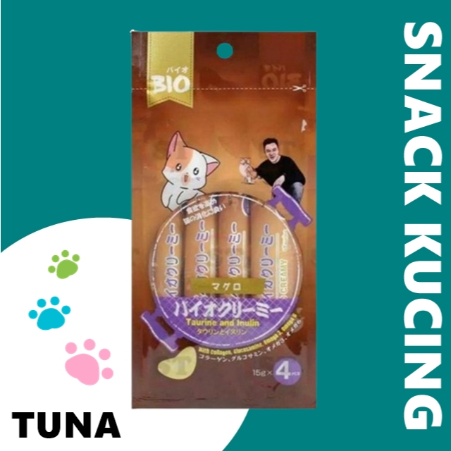 SNACK KUCING RASA IKAN TUNA SNACK KUCING TUNA CREAMY MAKANAN BASAH KUCING SNACK MAKANAN KUCING