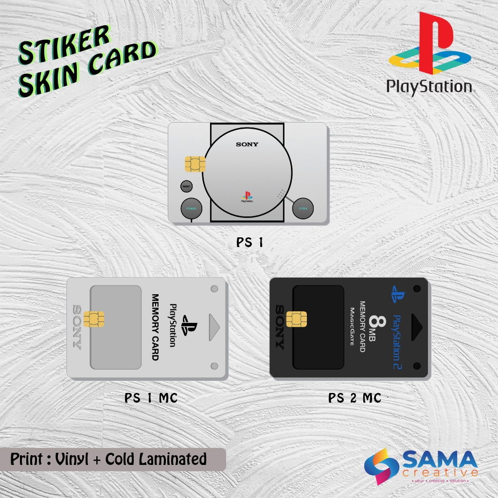 

PS Memory Card Sticker Skin Card - Vinyl ATM Debit Credit, Emoney, Flazz, Kartu Akses Stiker