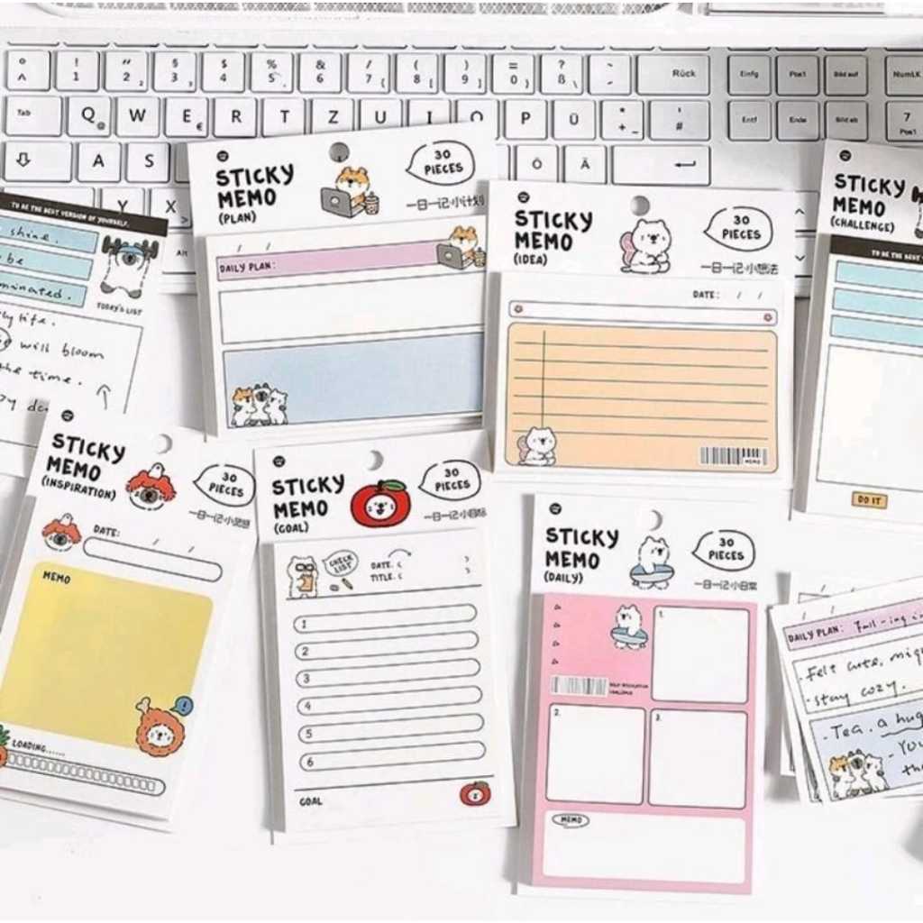 

30lembar Simple Sticky Memo Kertas