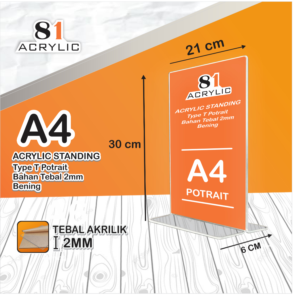 

Akrilik Acrylic A4 Tent card POTRAIT & LANDSCAPE. akrilik daftar menu. akrilik nomor meja. akrilik menu brosur. acrylic display order
