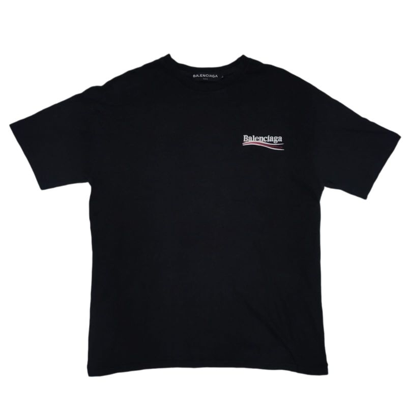 Kaos Balenciaga Logo Hitam second
