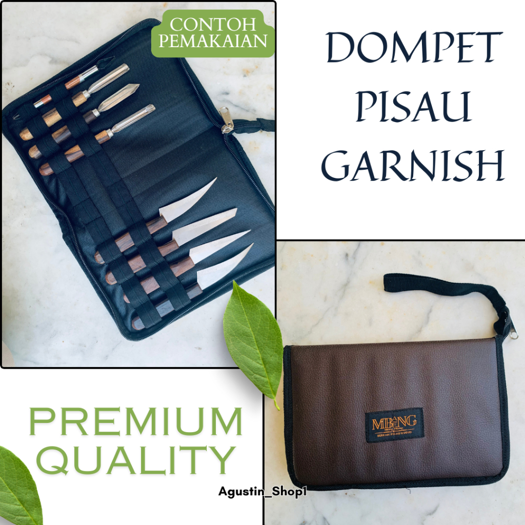Dompet Pisau garnish "Berkah Pisau Kudus" Premium quality 10 slot / tas pisau garnish Premium