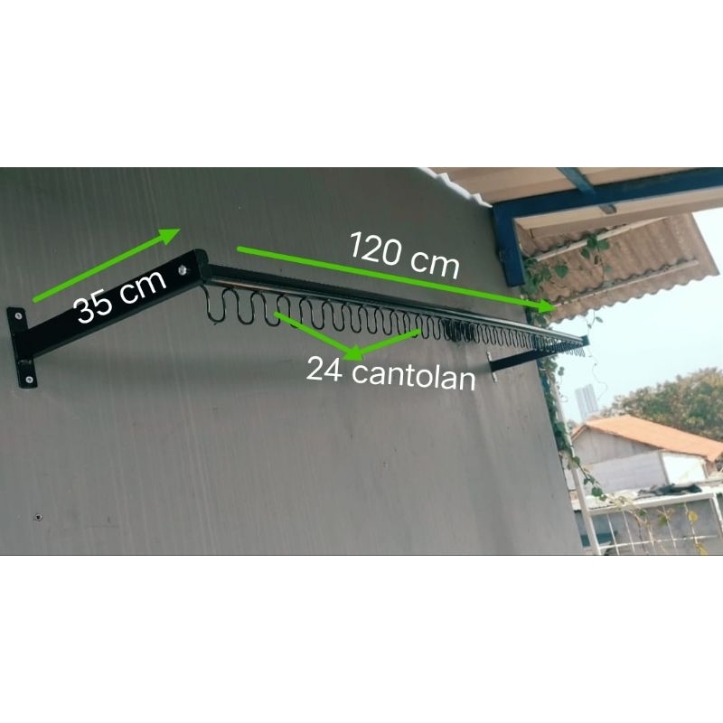 Jemuran dinding 1 baris 120cm