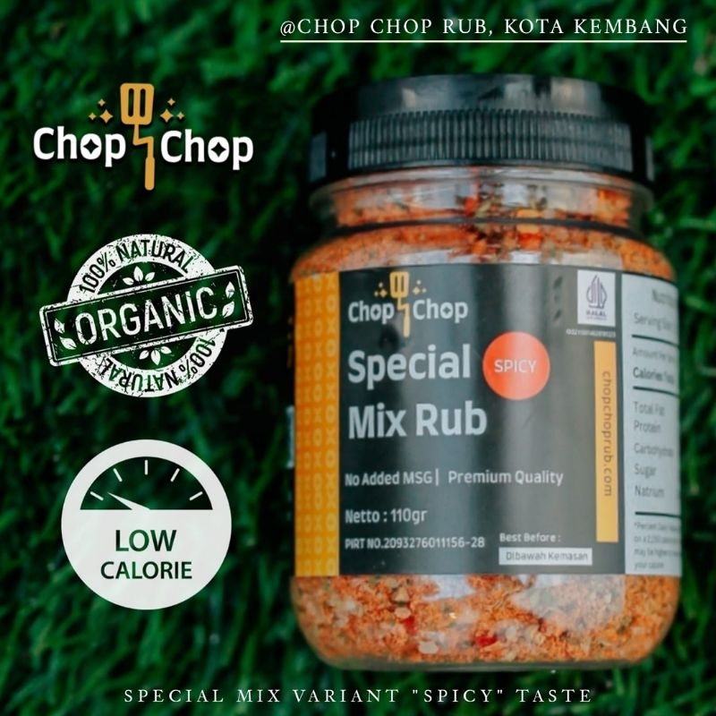 

ChopChop Rub SPICY Special Mix, Bumbu Marinasi Rendah Kalori, 110gr