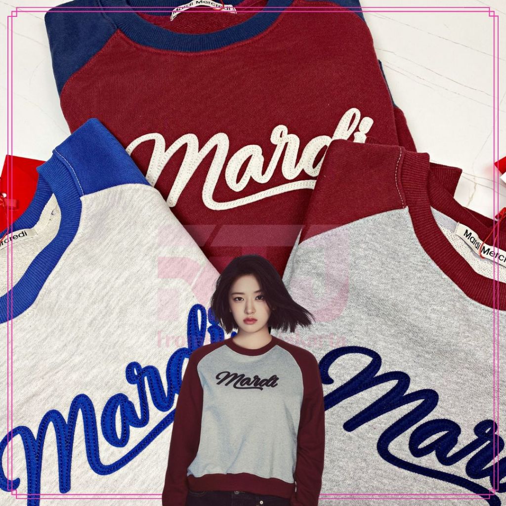 MARDI MERCREDI Sweatshirt Raglan Mardi Vintage Logo