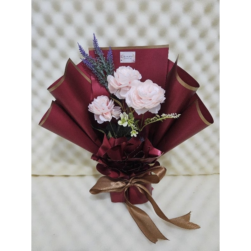 Bouquet Bunga Mawar Besar Pink