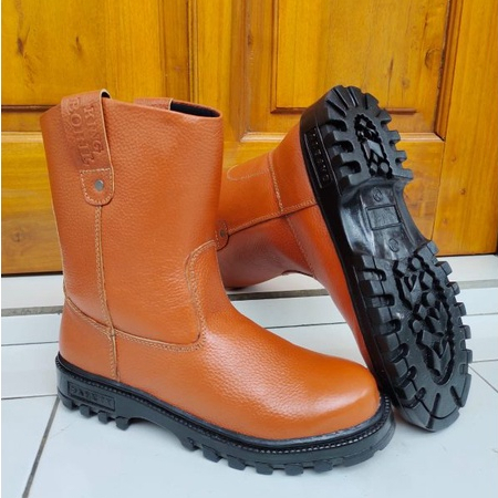 Sepatu Safety Kulit Ujung Besi | Sepatu Safety Kulit Asli Original Sepatu safety lodong kulit asli