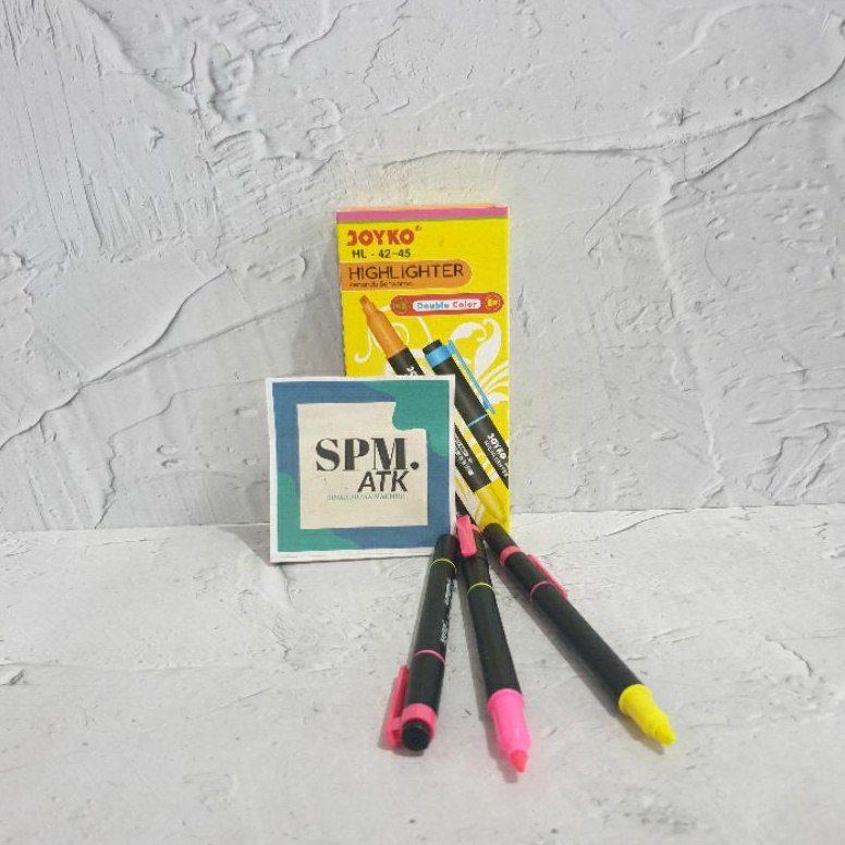 

KODE E16O 12 Pcs Highlighter Dua Warna Joyko HL4245