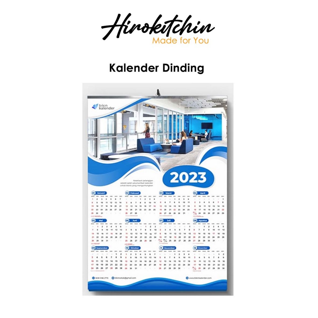 

Hirokitchin - Kalender dinding 1 lembar jepit seng uk. 32x45 cm (vertikal)