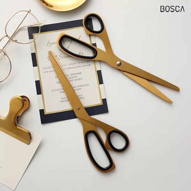 

KODE H78P Bosca Living Gunting Emas Serbaguna Stainless Steel Gold Scissor Gaya Vintage Import