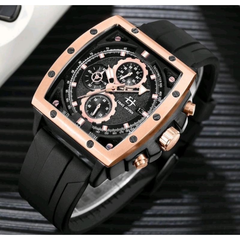 JAM TANGAN PRIA EVANS JAYDEN 9463 BAHAN KARET ORIGINAL GARANSI RESMI 1 TAHUN
