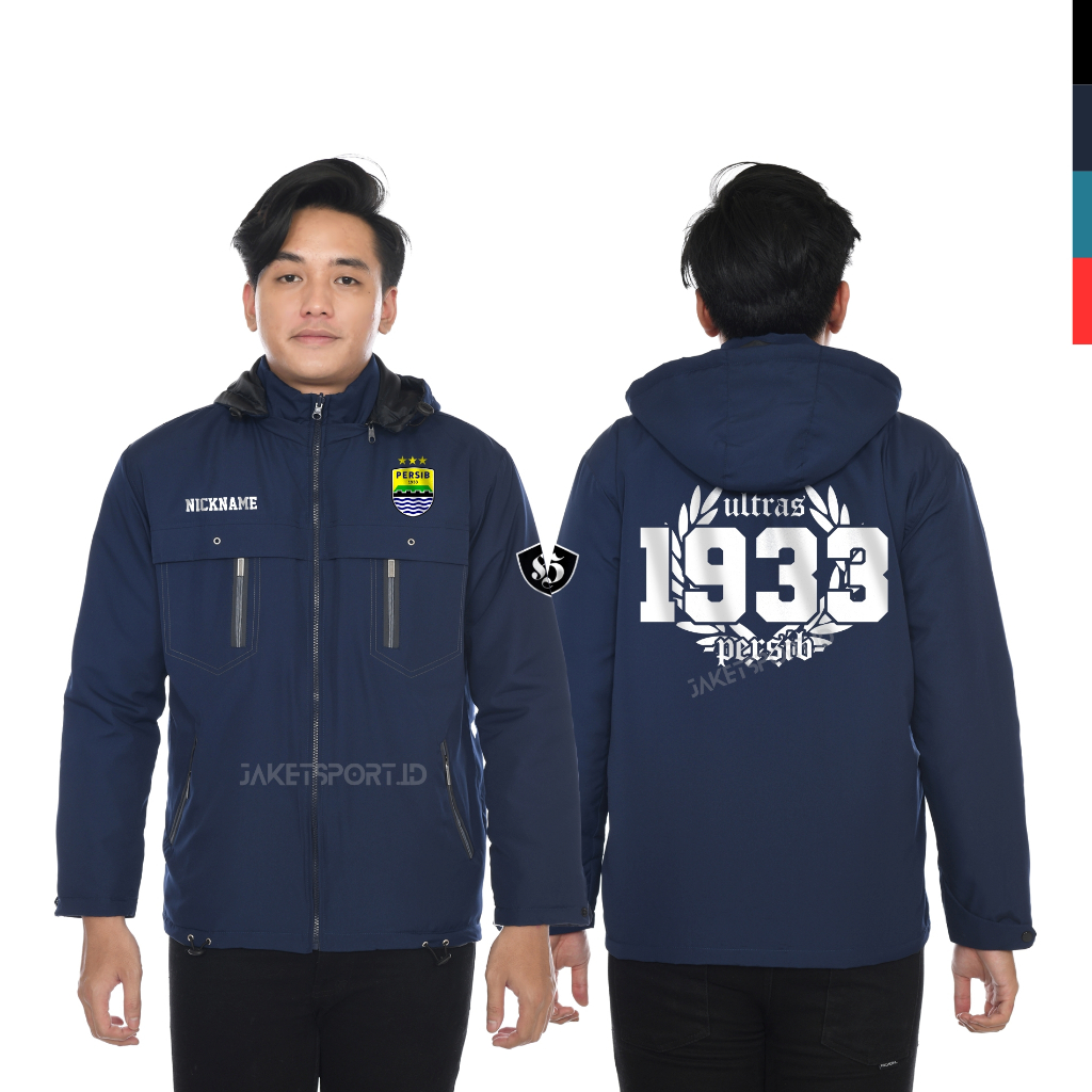 Jaket parasut Persib 1933 ultras custom remaja dewasa pria wanita penggemar maung bandung